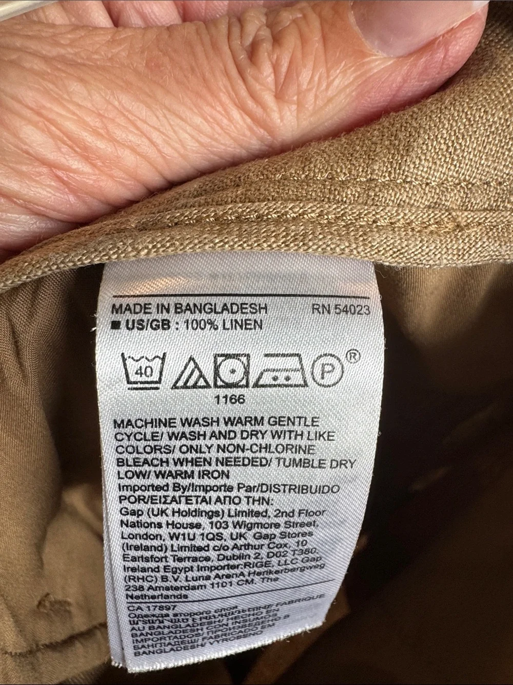 Banana Republic High Rise Linen Wide Leg Pleated Trouser Pants Womens 10L Tan
